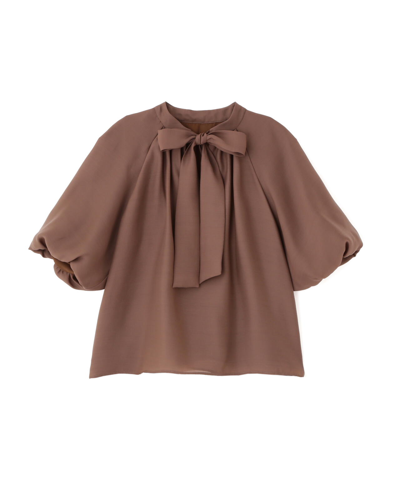 バルーンスリーブリボンブラウス