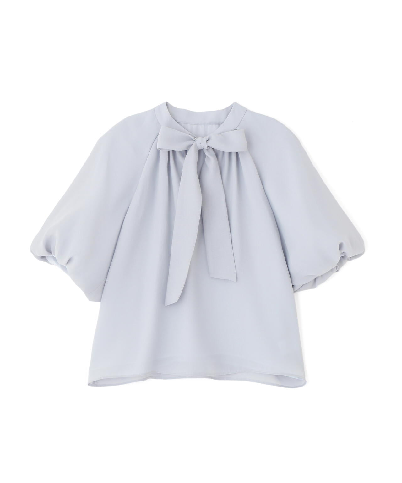 バルーンスリーブリボンブラウス