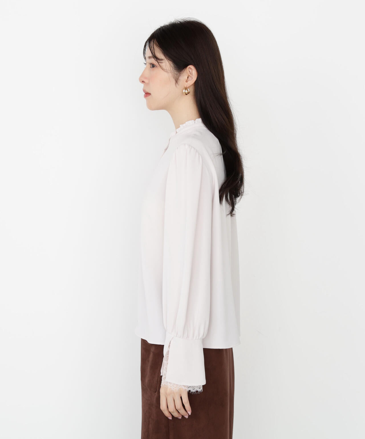 キャンディースリーブパールブラウス