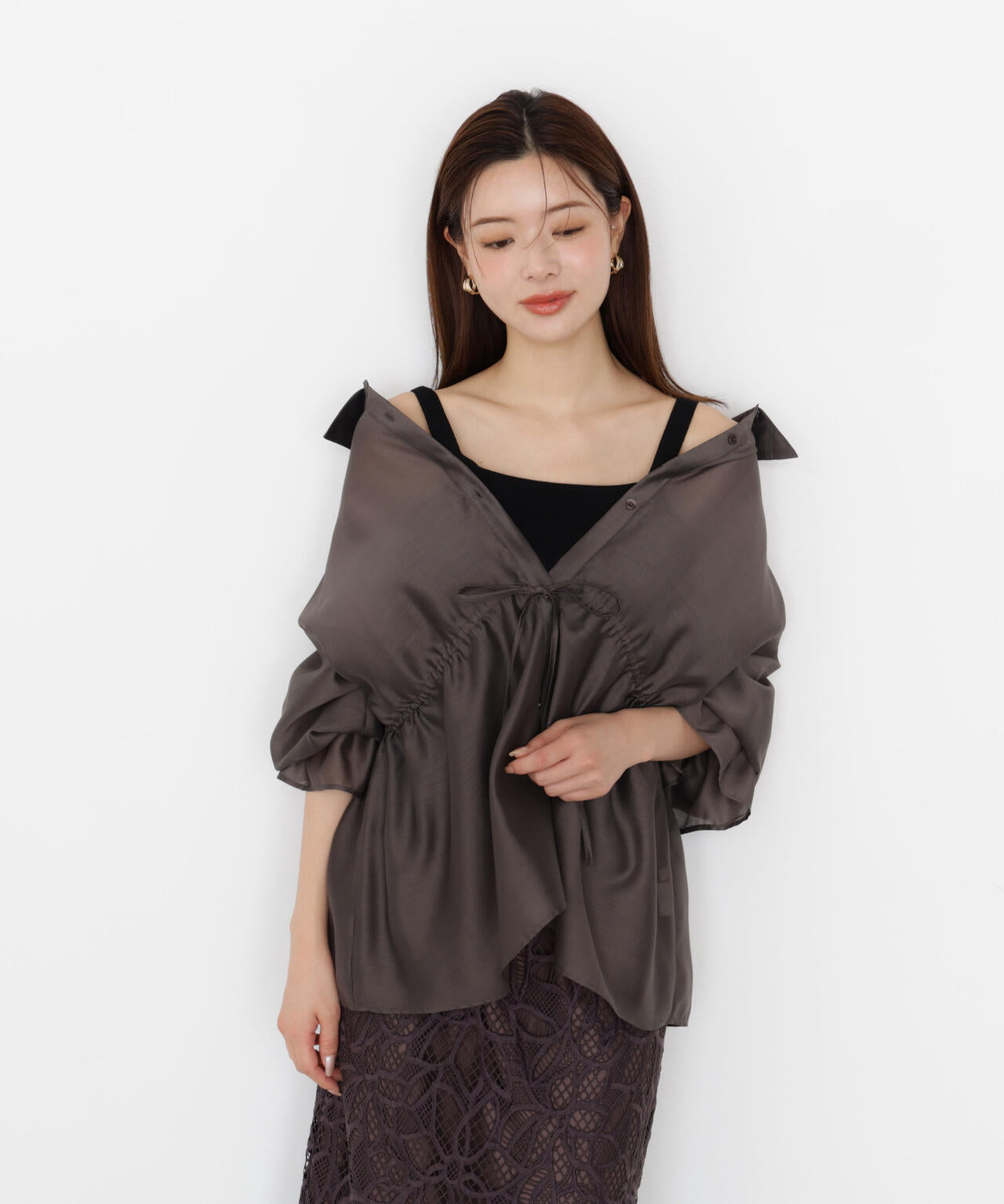 <ハンドウォッシャブル>2wayシャツチュニックセット