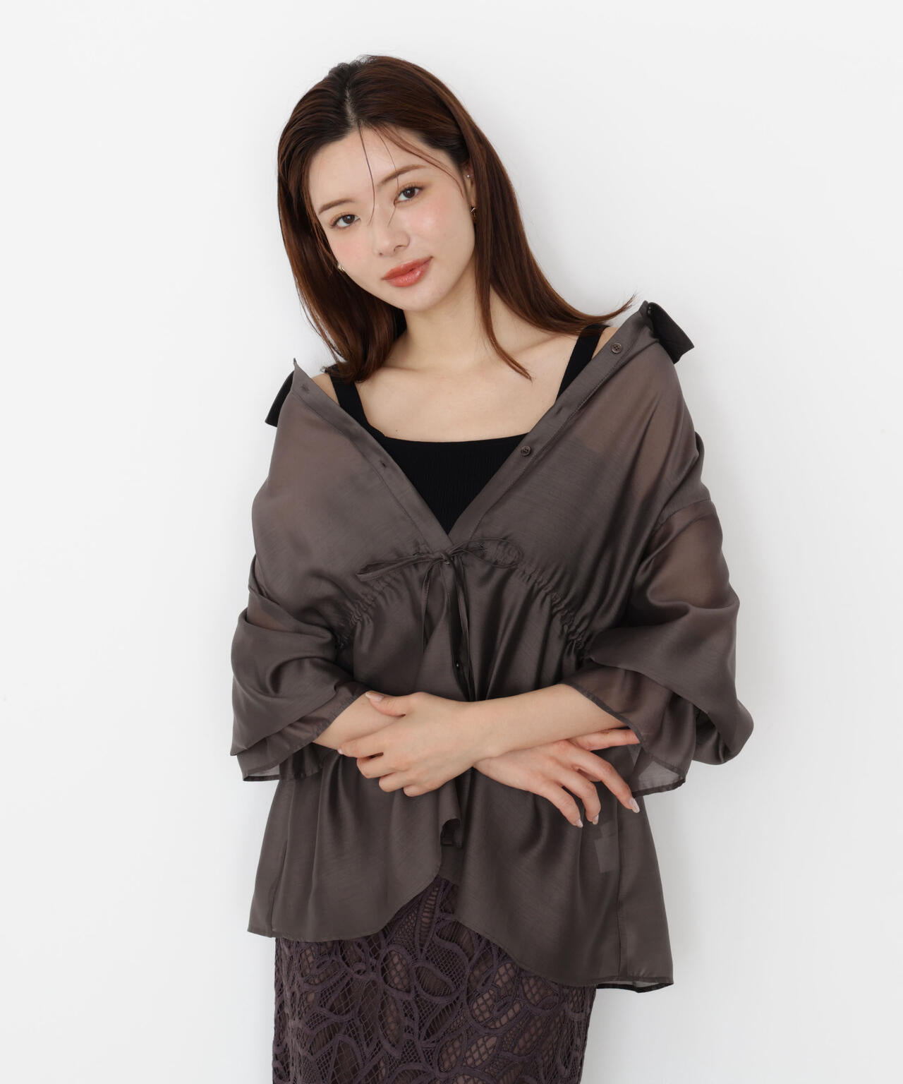 <ハンドウォッシャブル>2wayシャツチュニックセット