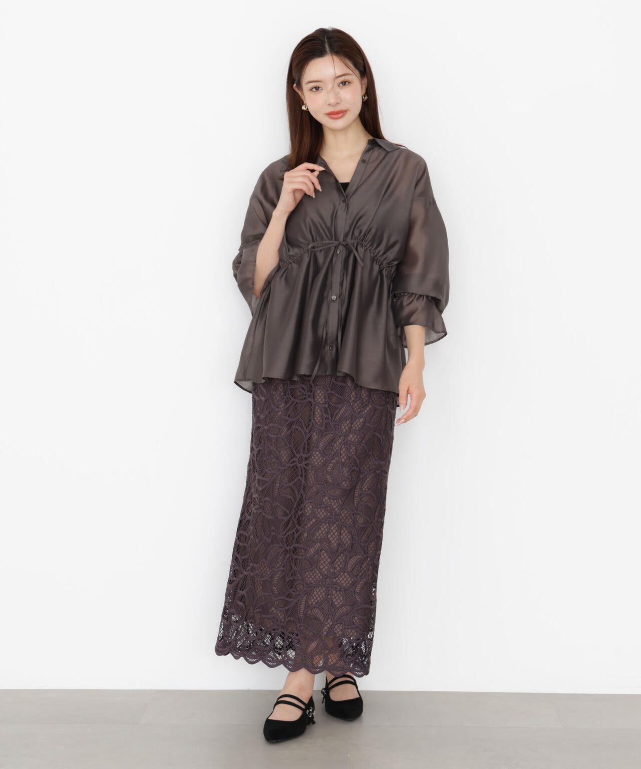 <ハンドウォッシャブル>2wayシャツチュニックセット