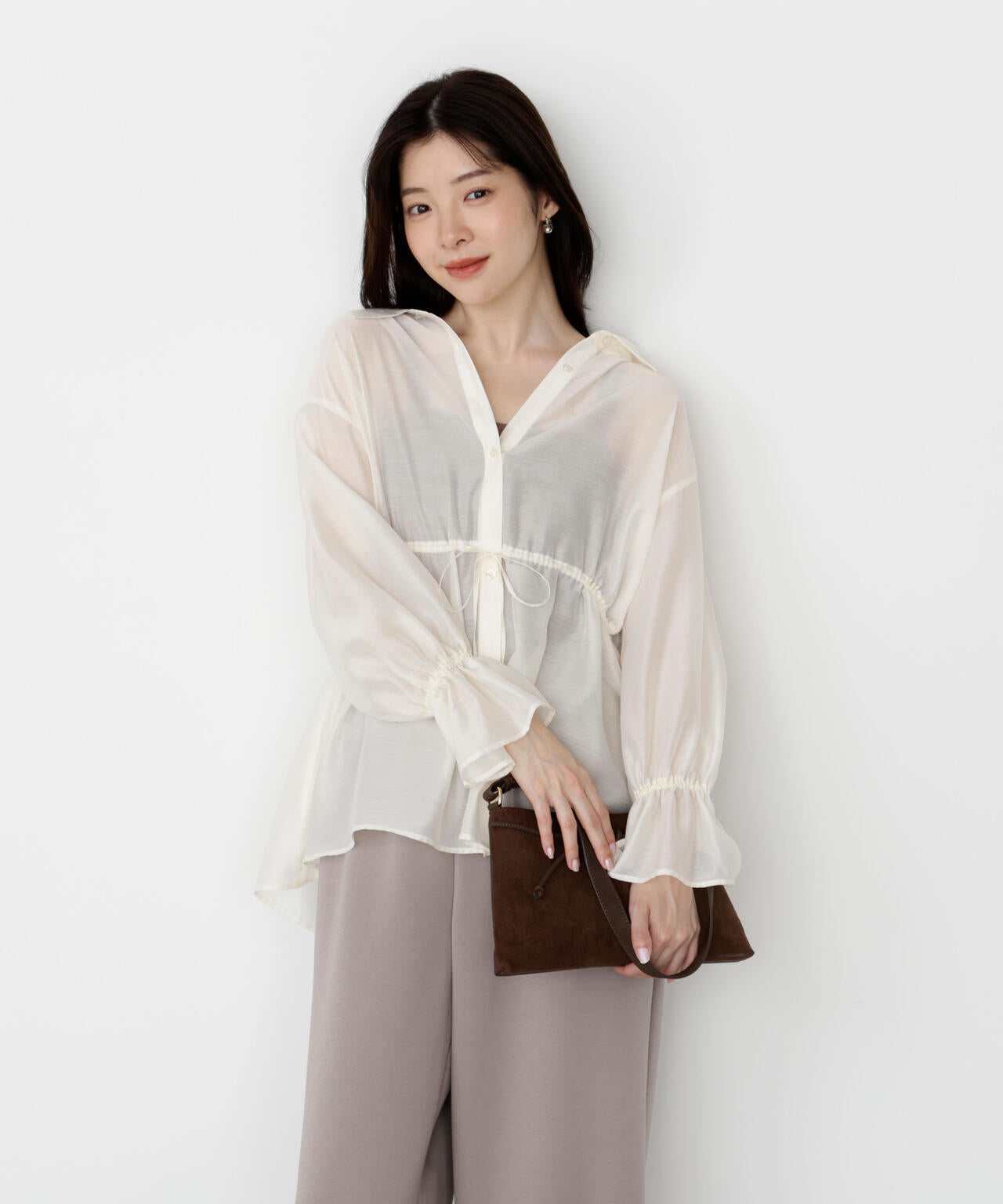 <ハンドウォッシャブル>2wayシャツチュニックセット