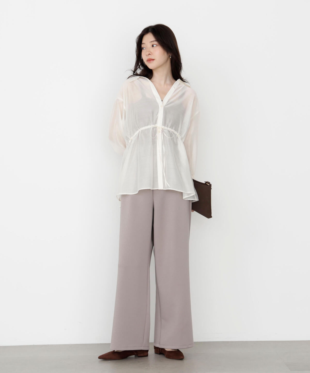 <ハンドウォッシャブル>2wayシャツチュニックセット