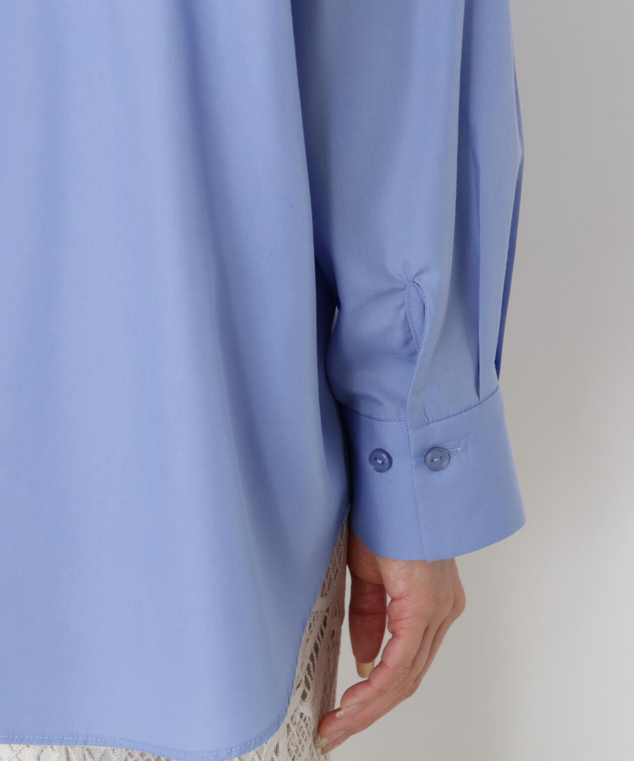 【松川星さん着用】<ウォッシャブル>バックリボンシャツ