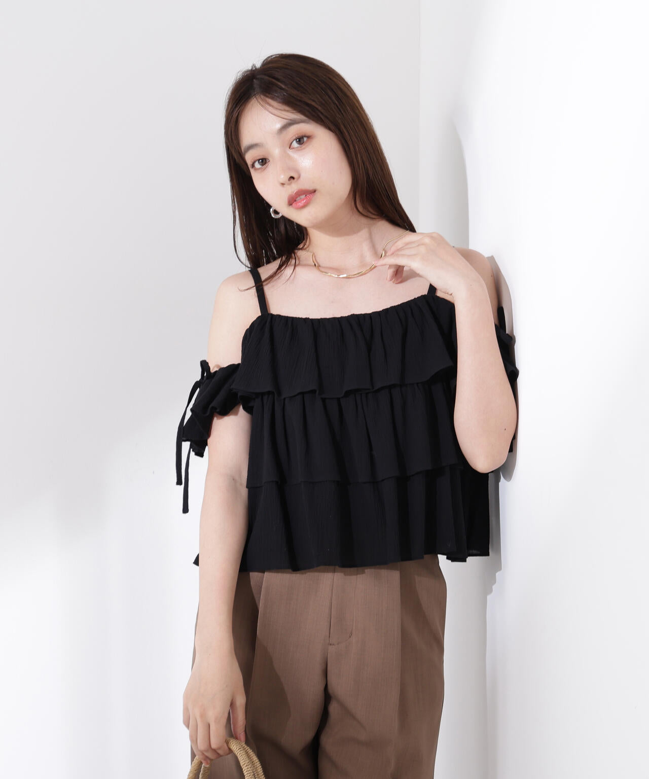 《EDIT COLOGNE》ティアードキャミブラウス