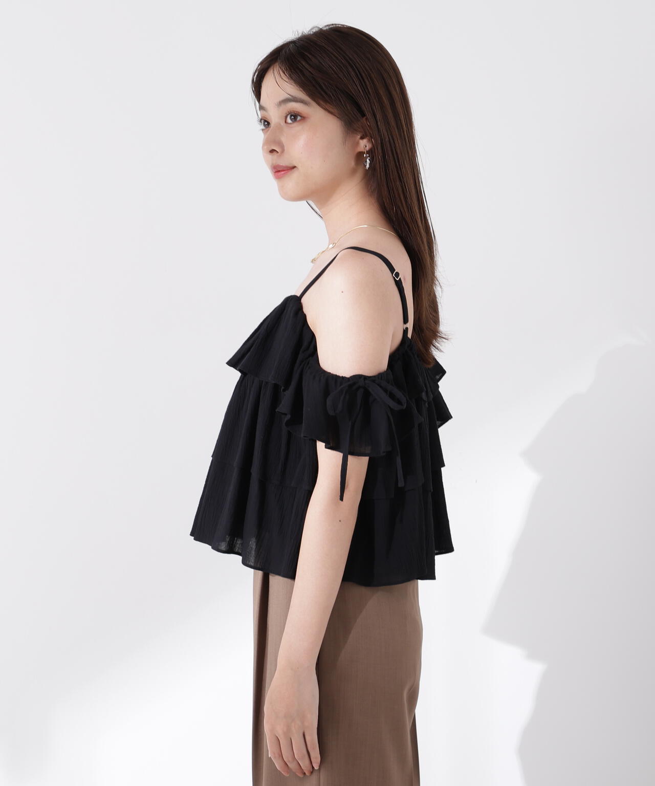 《EDIT COLOGNE》ティアードキャミブラウス