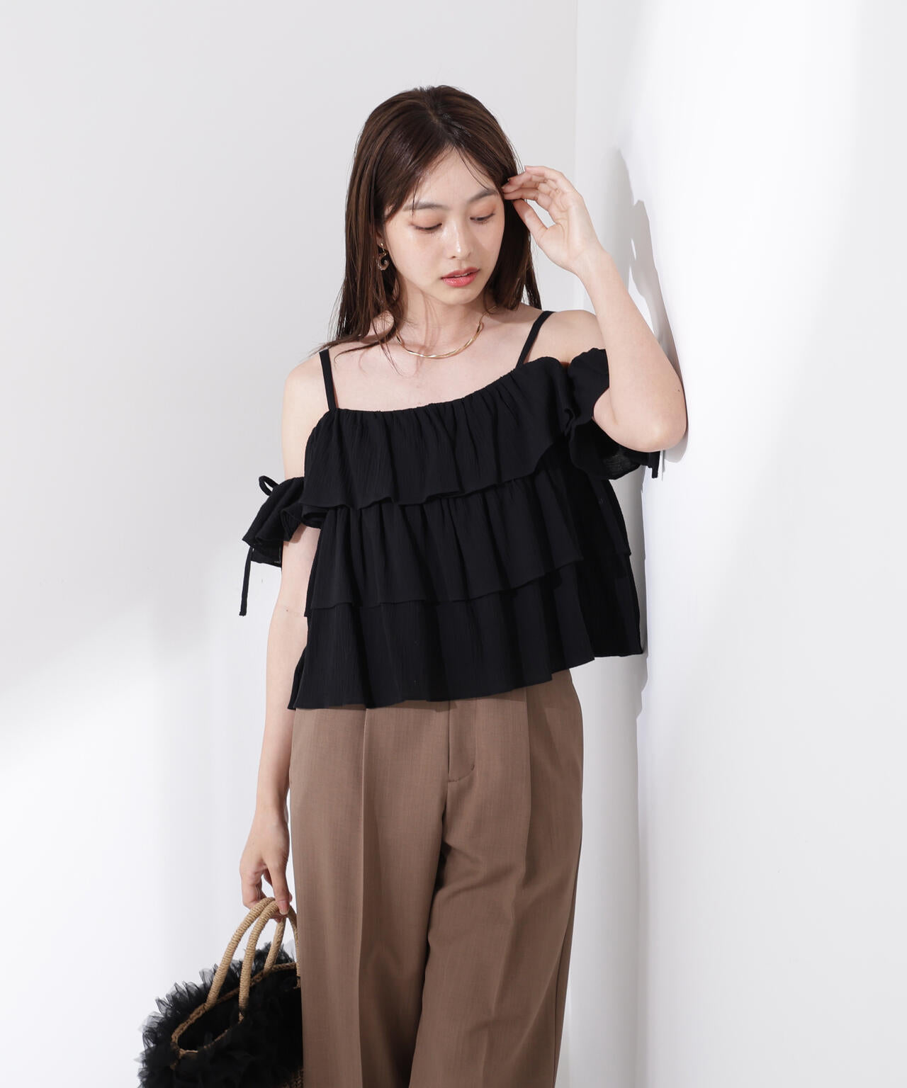 《EDIT COLOGNE》ティアードキャミブラウス