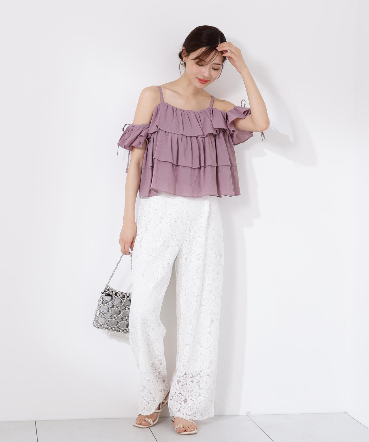 《EDIT COLOGNE》ティアードキャミブラウス