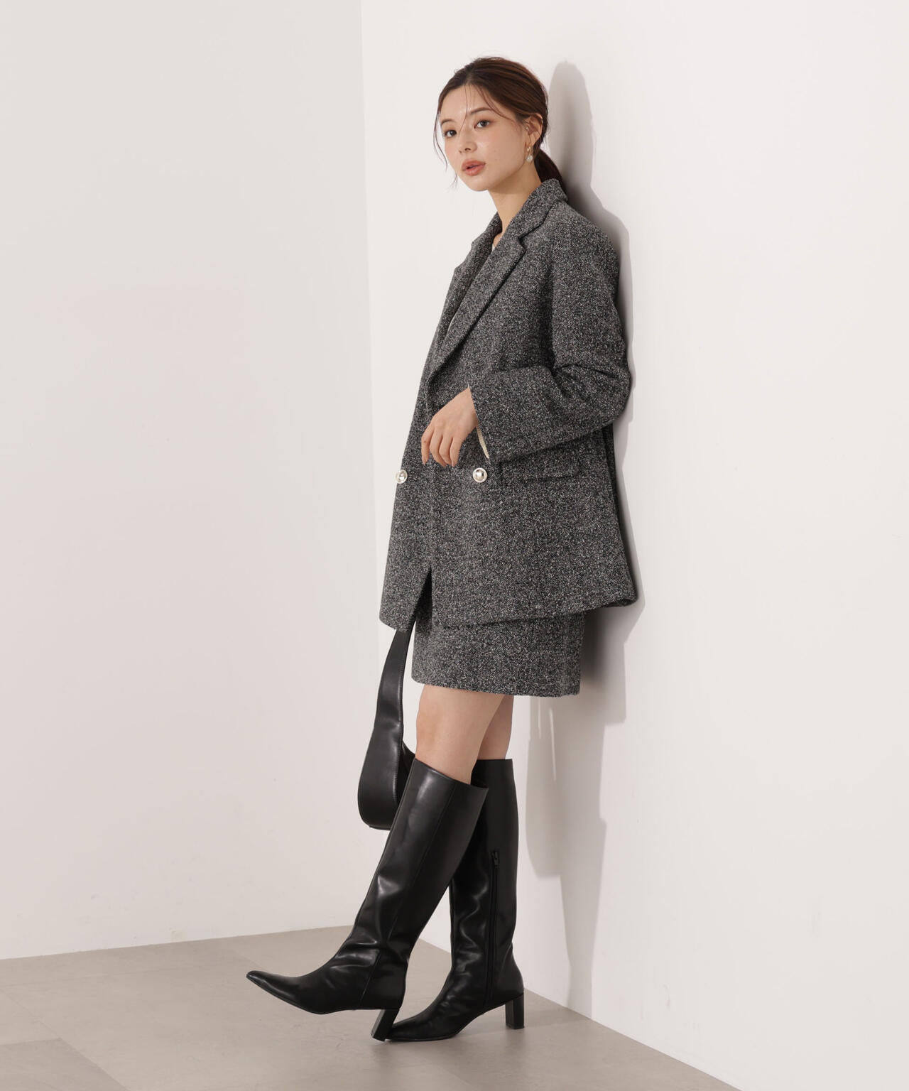 【青島心さん着用】ツイードミニスカート