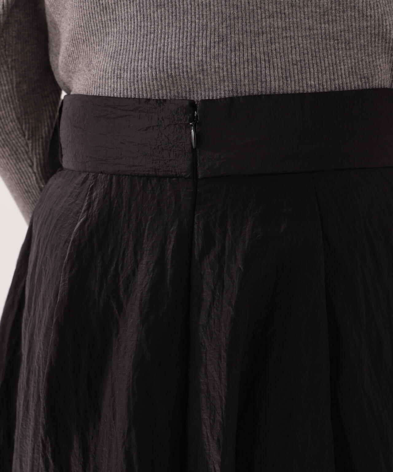 【青島心さん着用】ベルト付きシアーフレアスカート