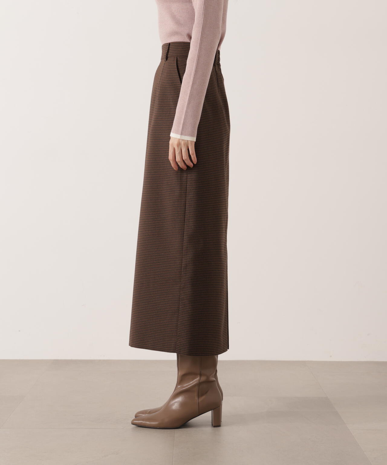 【加藤栞さん着用】ギンガムナロータイトスカート