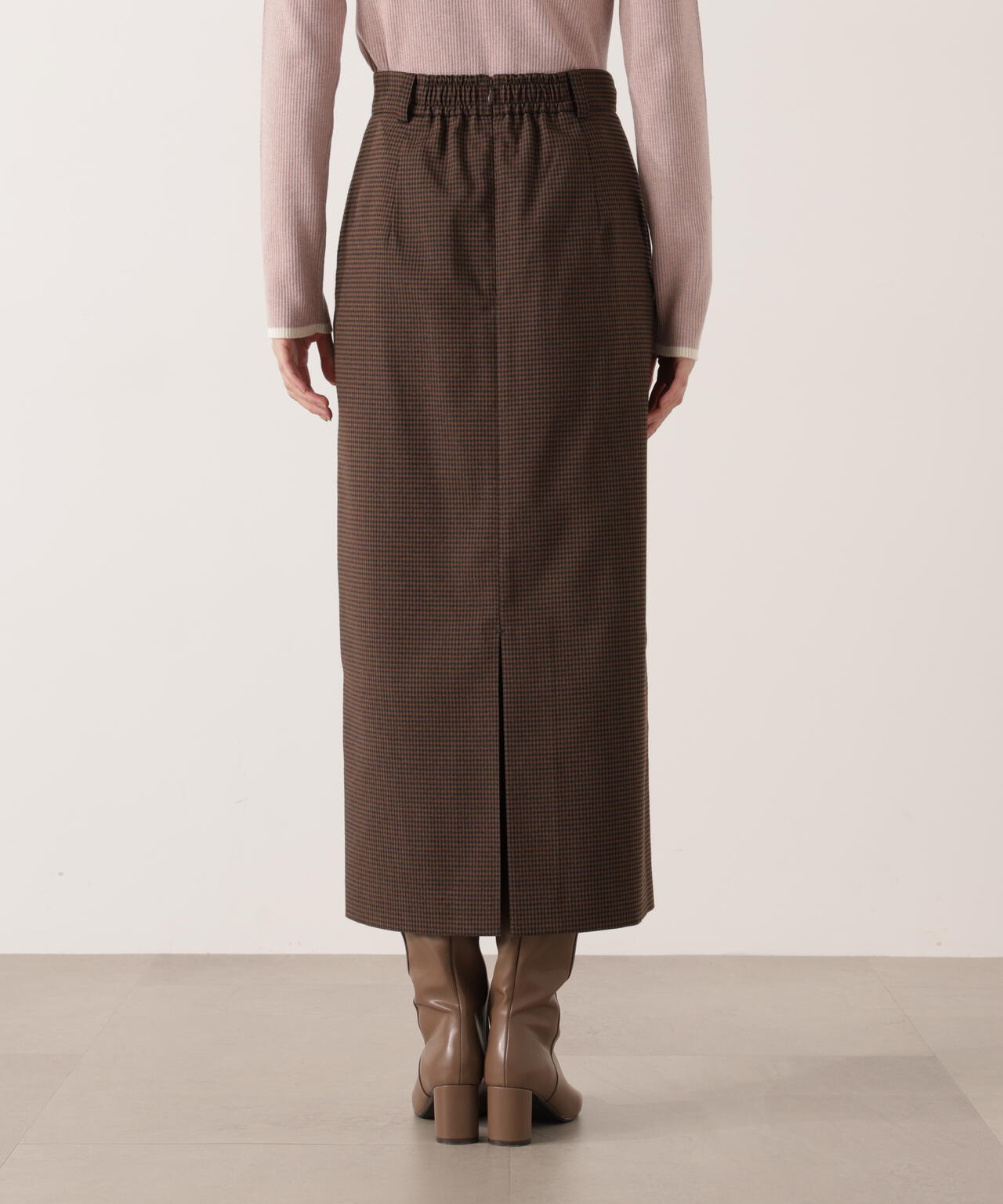 【加藤栞さん着用】ギンガムナロータイトスカート