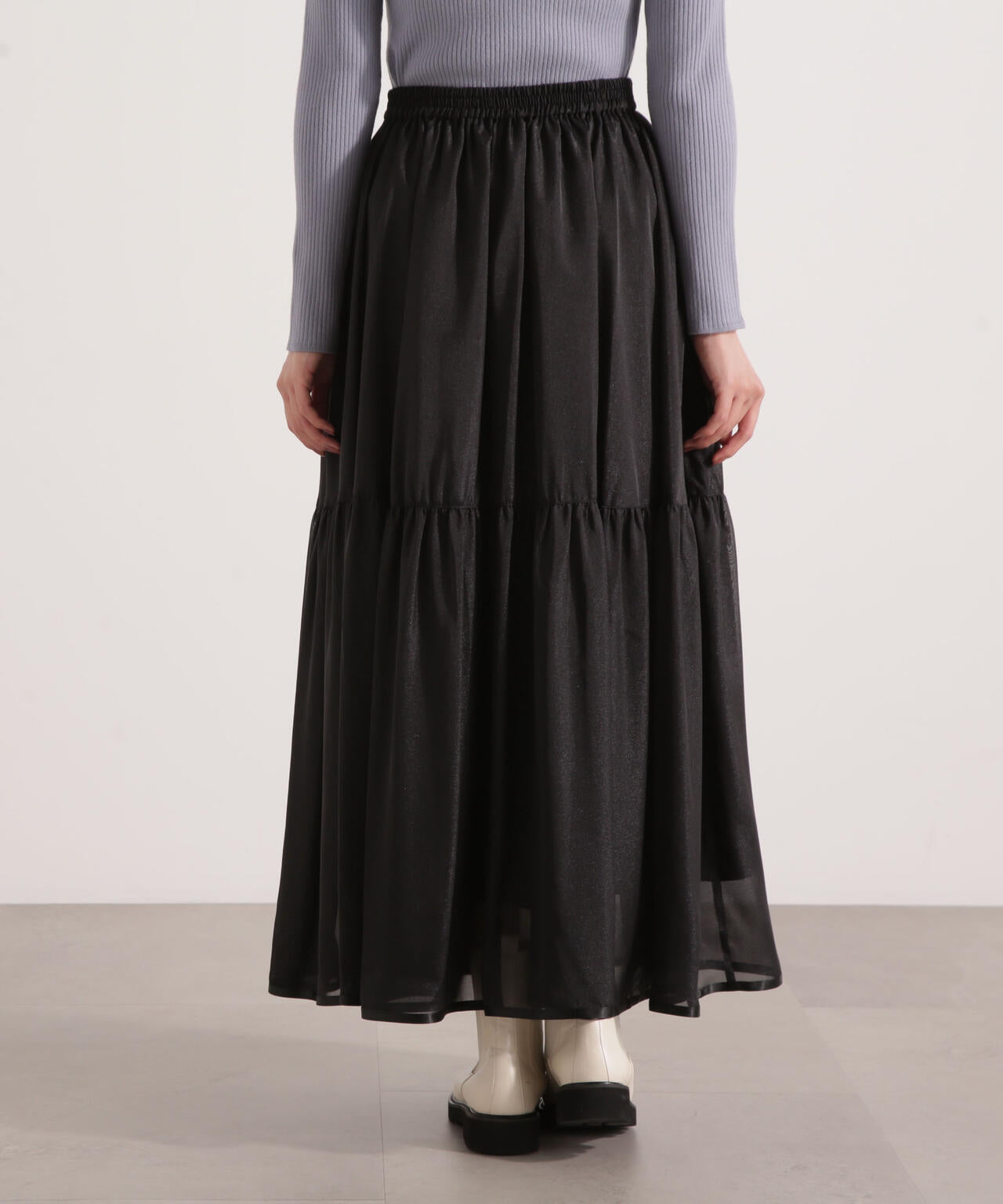 【加藤栞さん着用】シアーティアードスカート