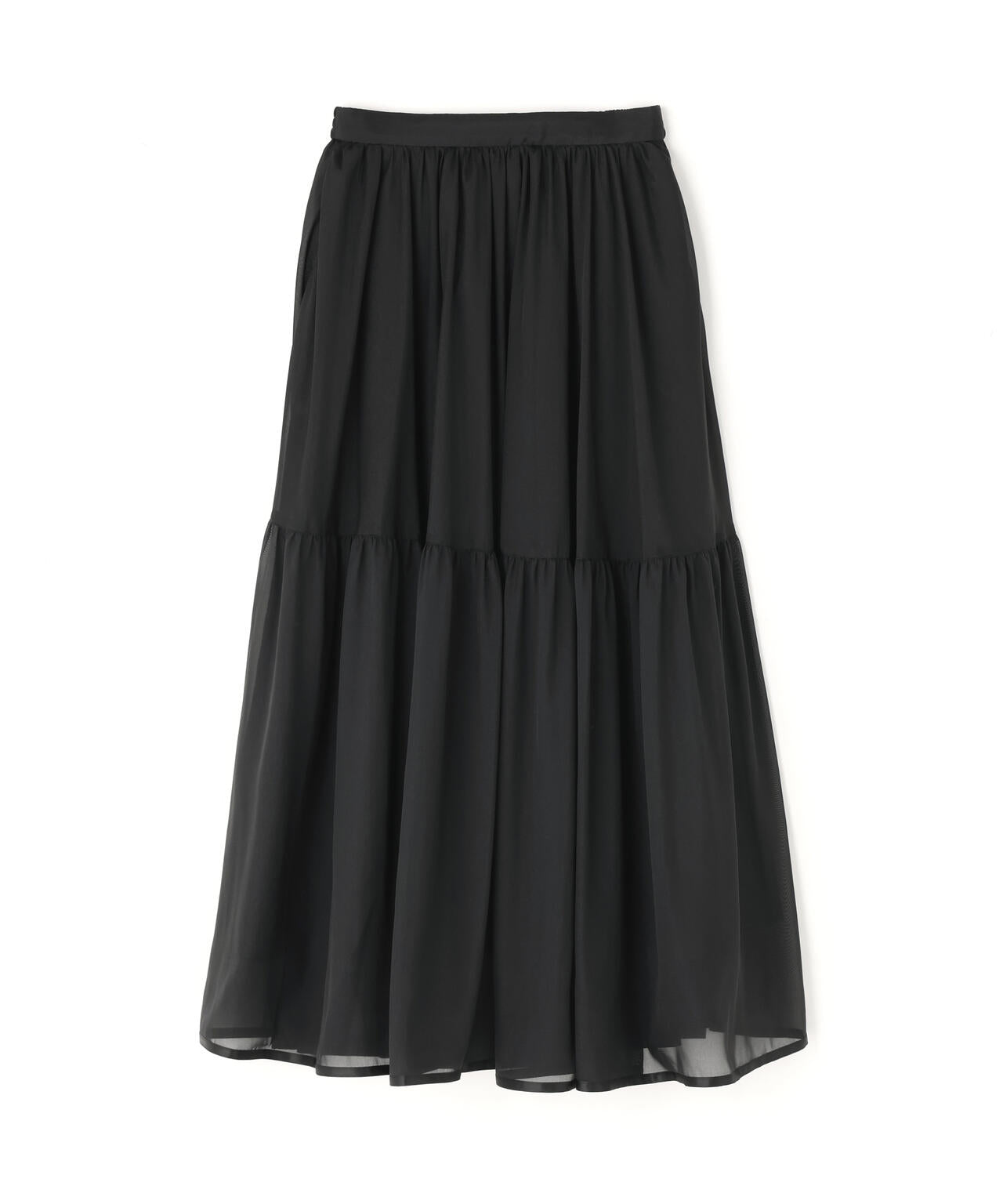 【加藤栞さん着用】シアーティアードスカート