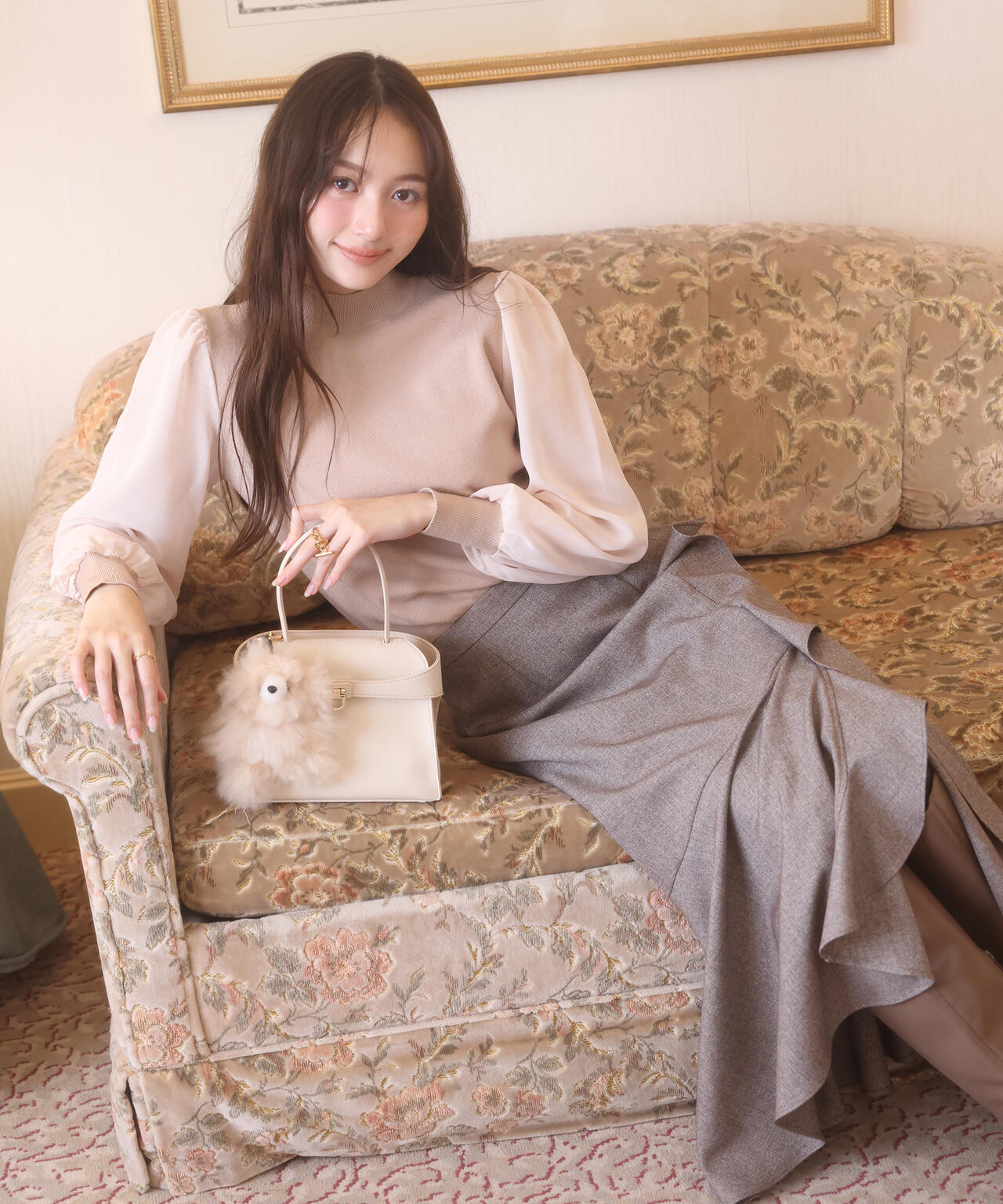 【加藤栞さん着用】ラッフルディテールスカート