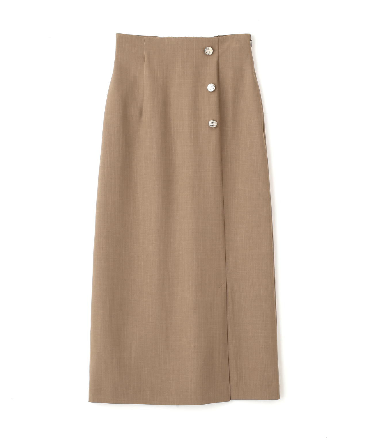 ニュアンス釦付きナロースカート