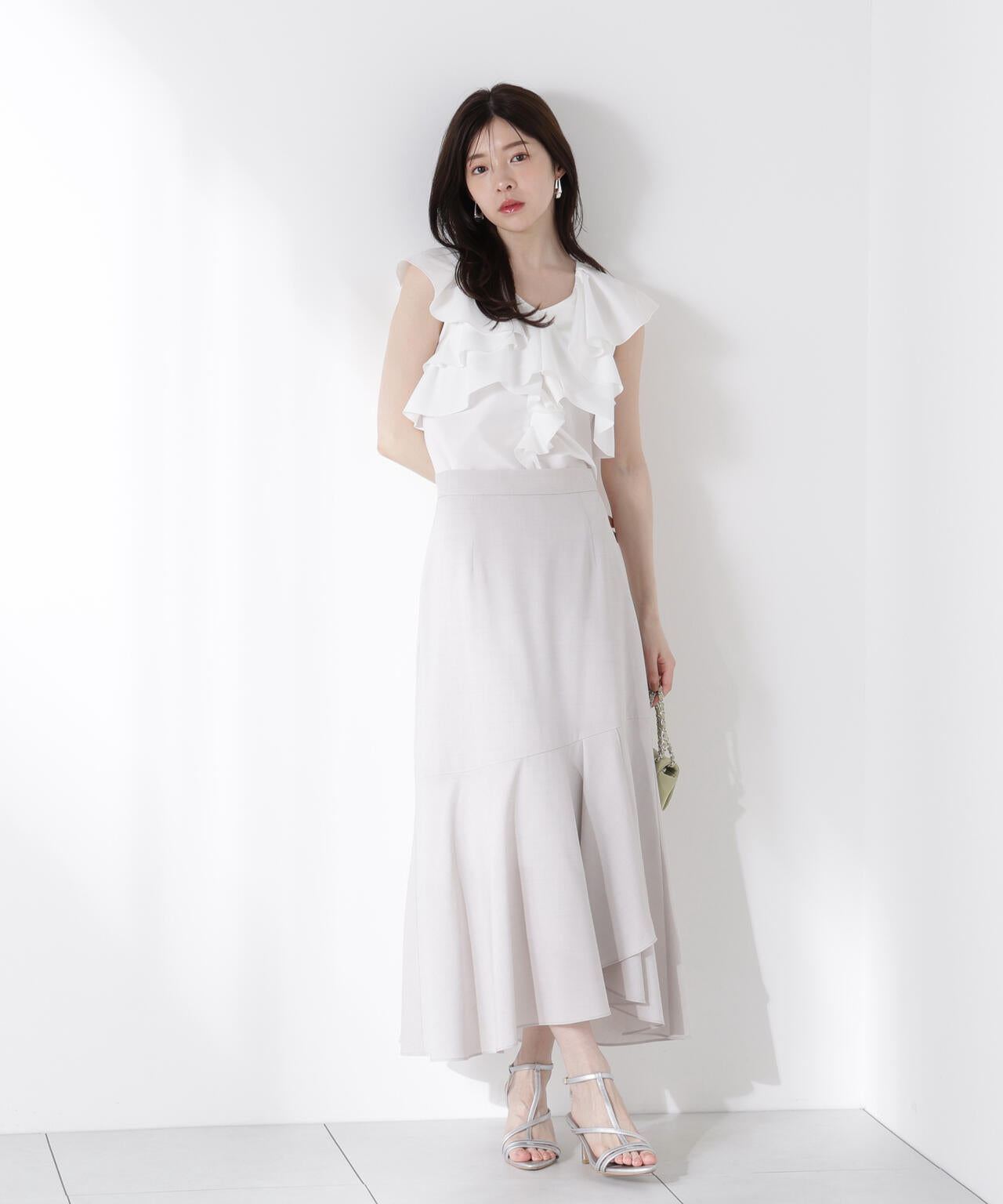 アシメフリルマーメイドスカート