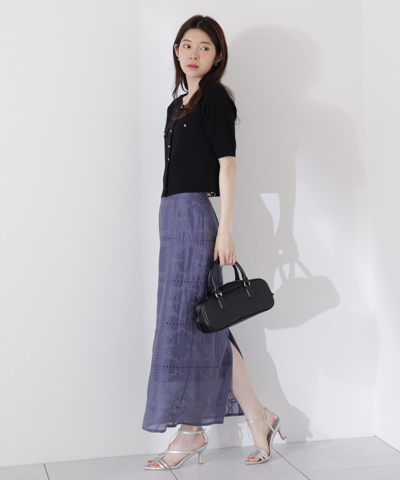 シアーパネルレーススカート