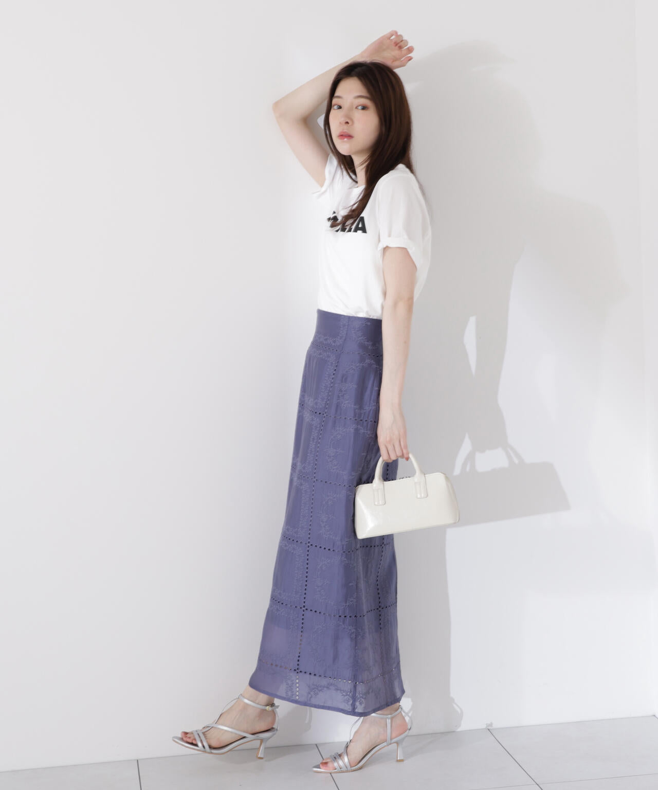 シアーパネルレーススカート