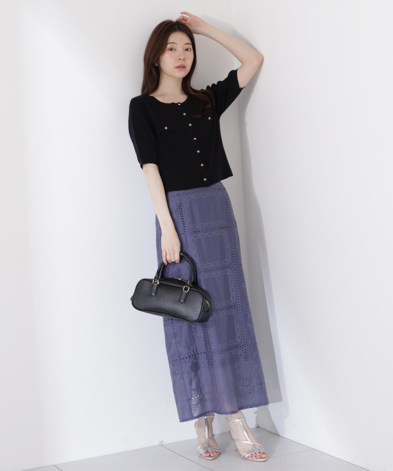 シアーパネルレーススカート