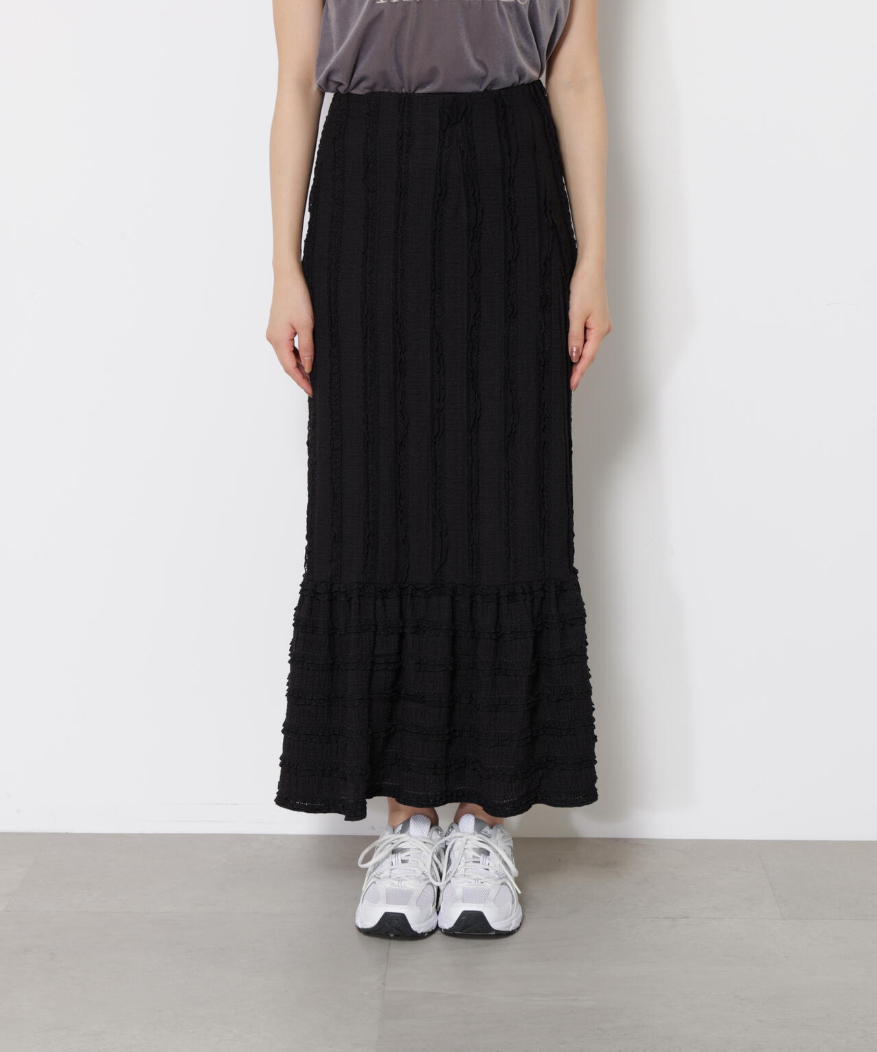 カットレース切り替えスカート