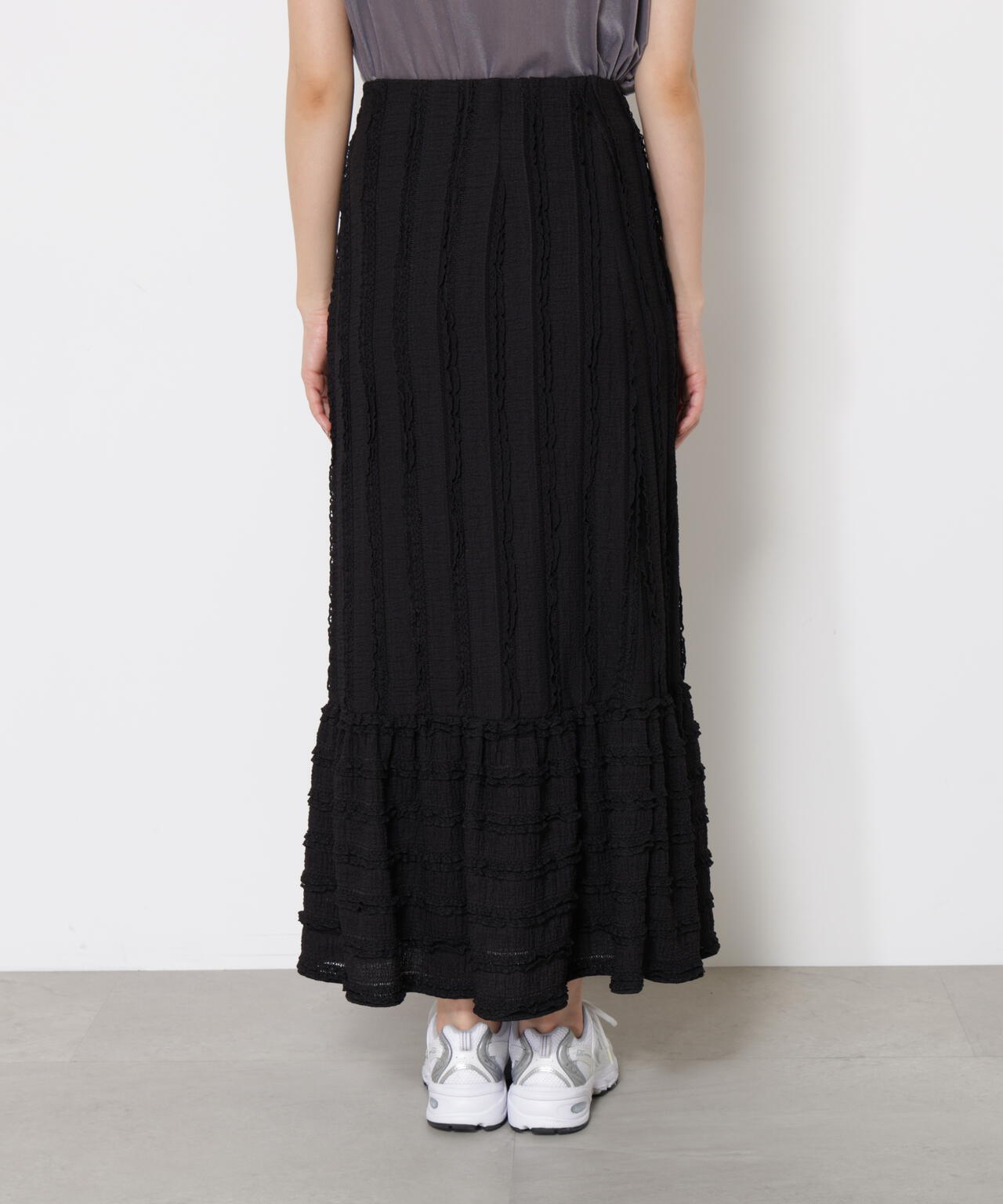 カットレース切り替えスカート