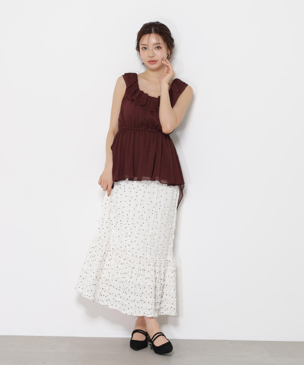 カットレース切り替えスカート | PROPORTION BODY DRESSING  