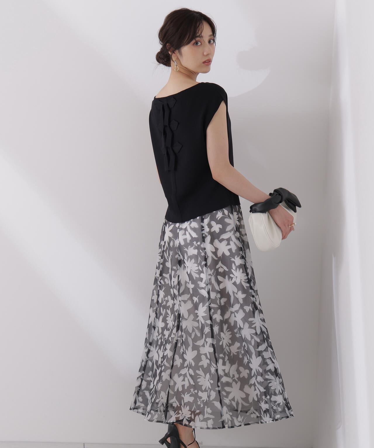 <ウォッシャブル>ペイントフラワースカート