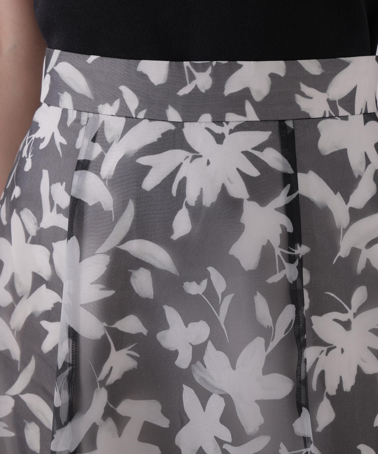 <ウォッシャブル>ペイントフラワースカート