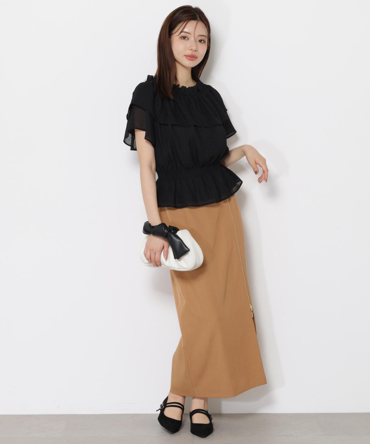 サイドファスナータイトスカート