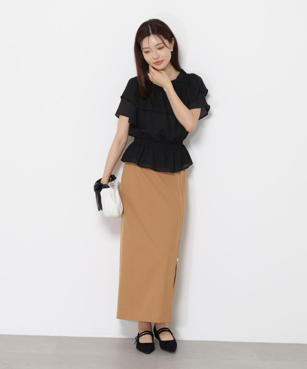 サイドファスナータイトスカート