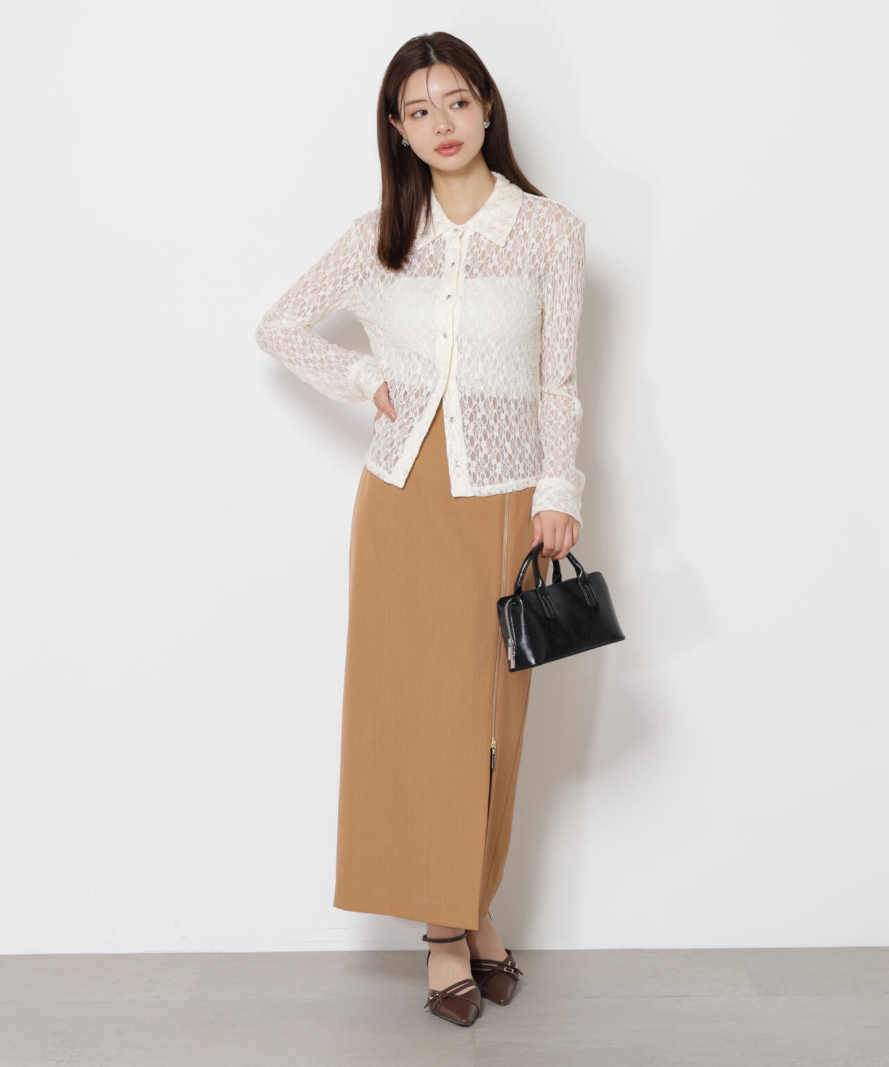 サイドファスナータイトスカート