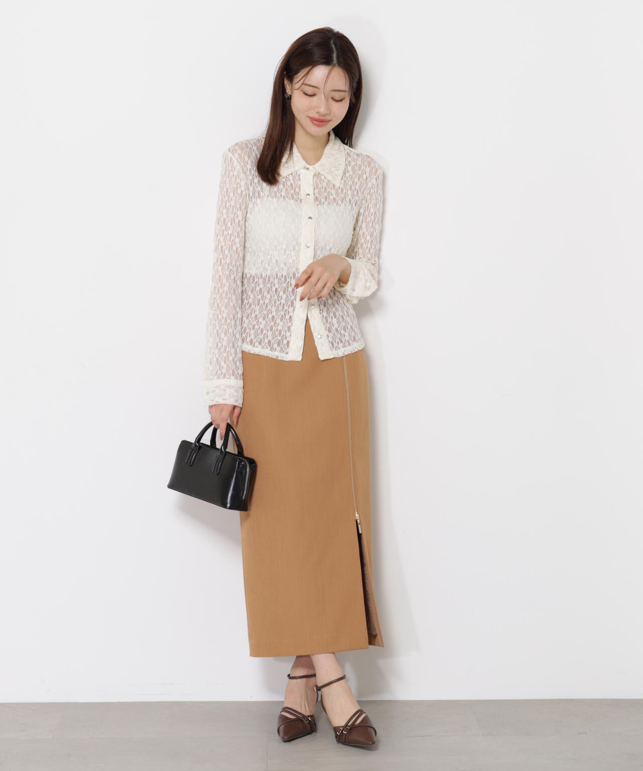 サイドファスナータイトスカート