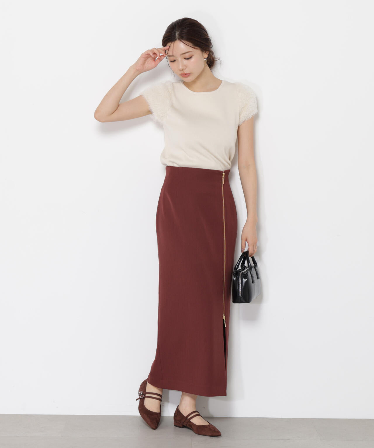 サイドファスナータイトスカート