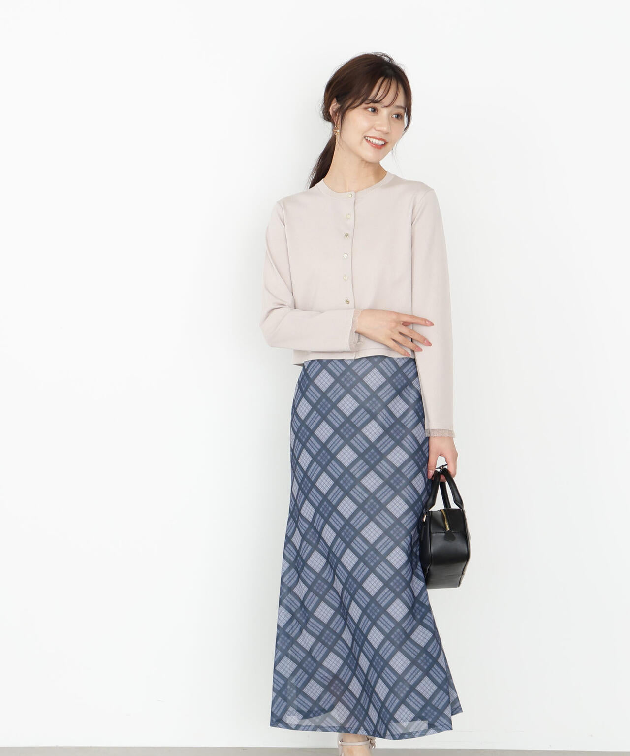 【松川星さん着用】チェックナロースカート