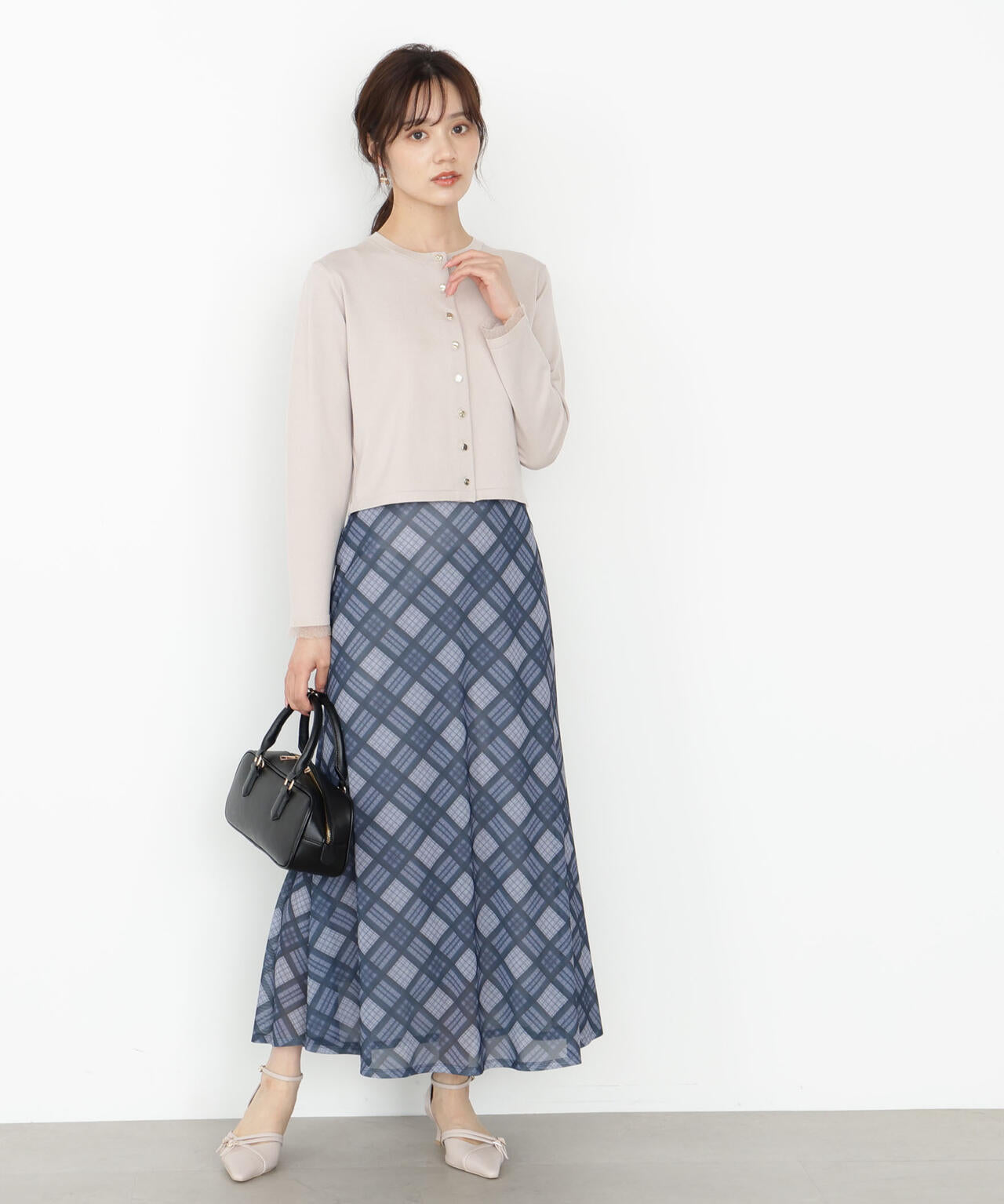 【松川星さん着用】チェックナロースカート
