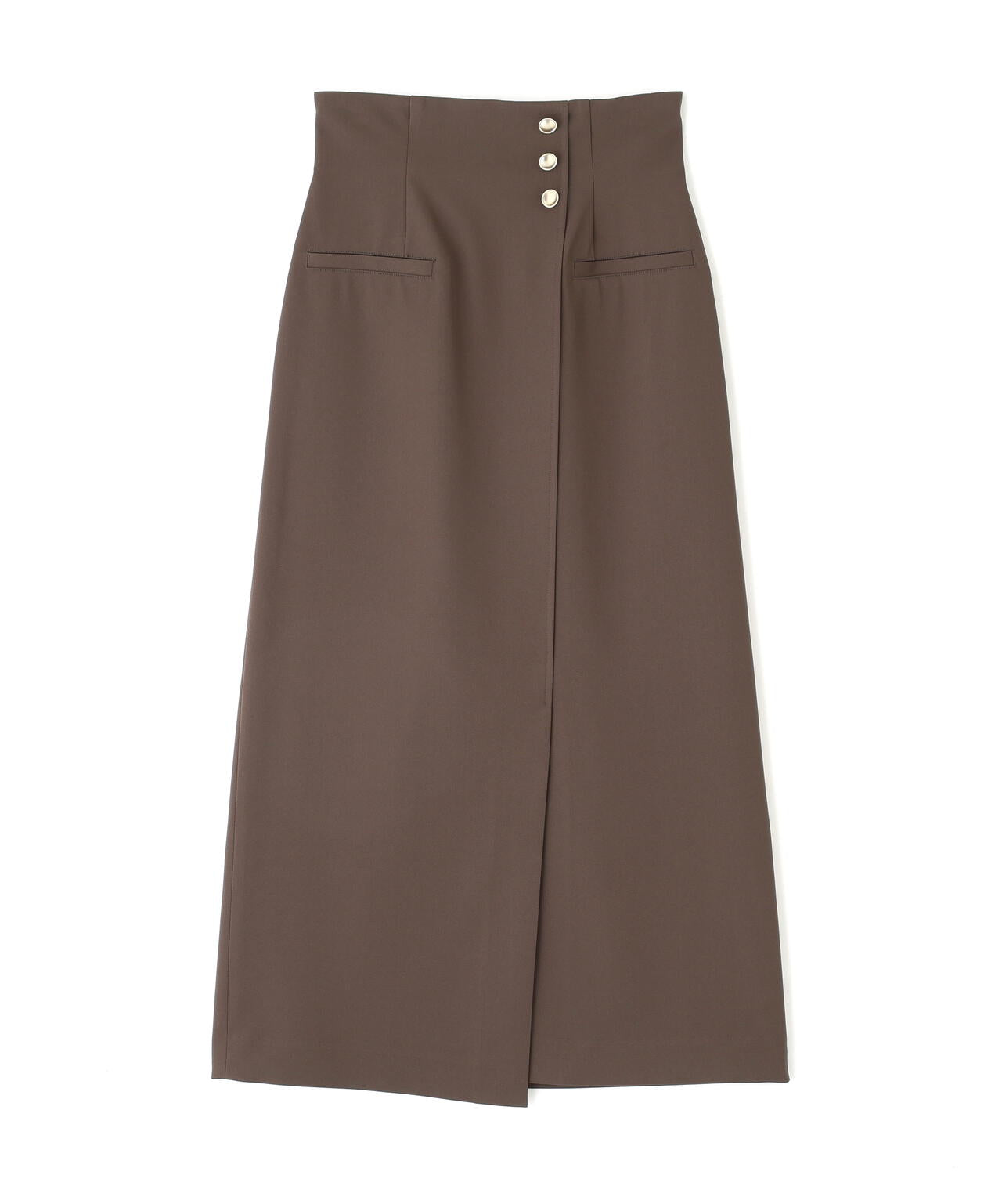 アシメ釦ナロースカート