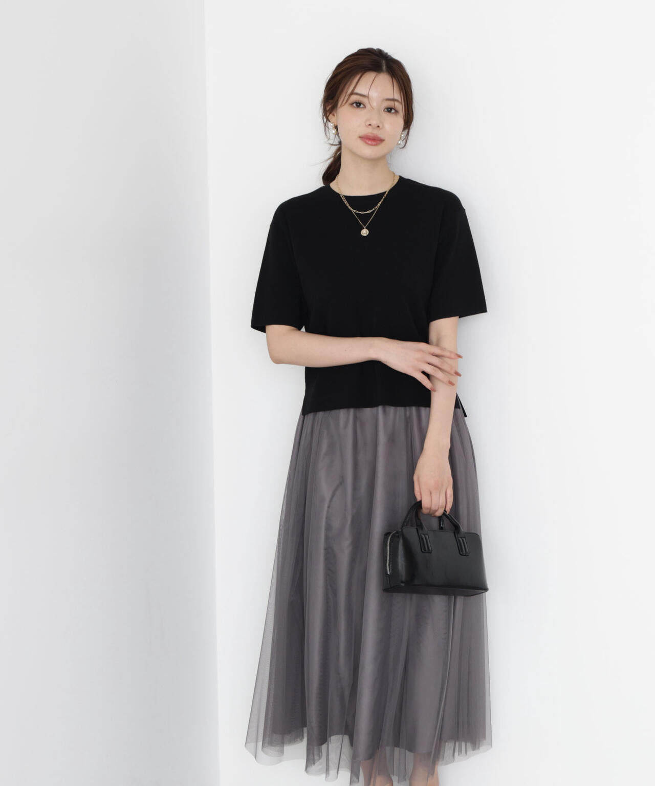 チュールギャザースカート