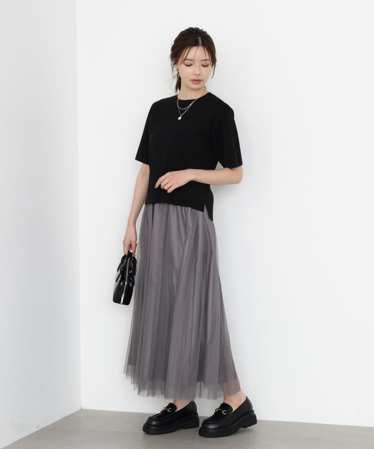 チュールギャザースカート