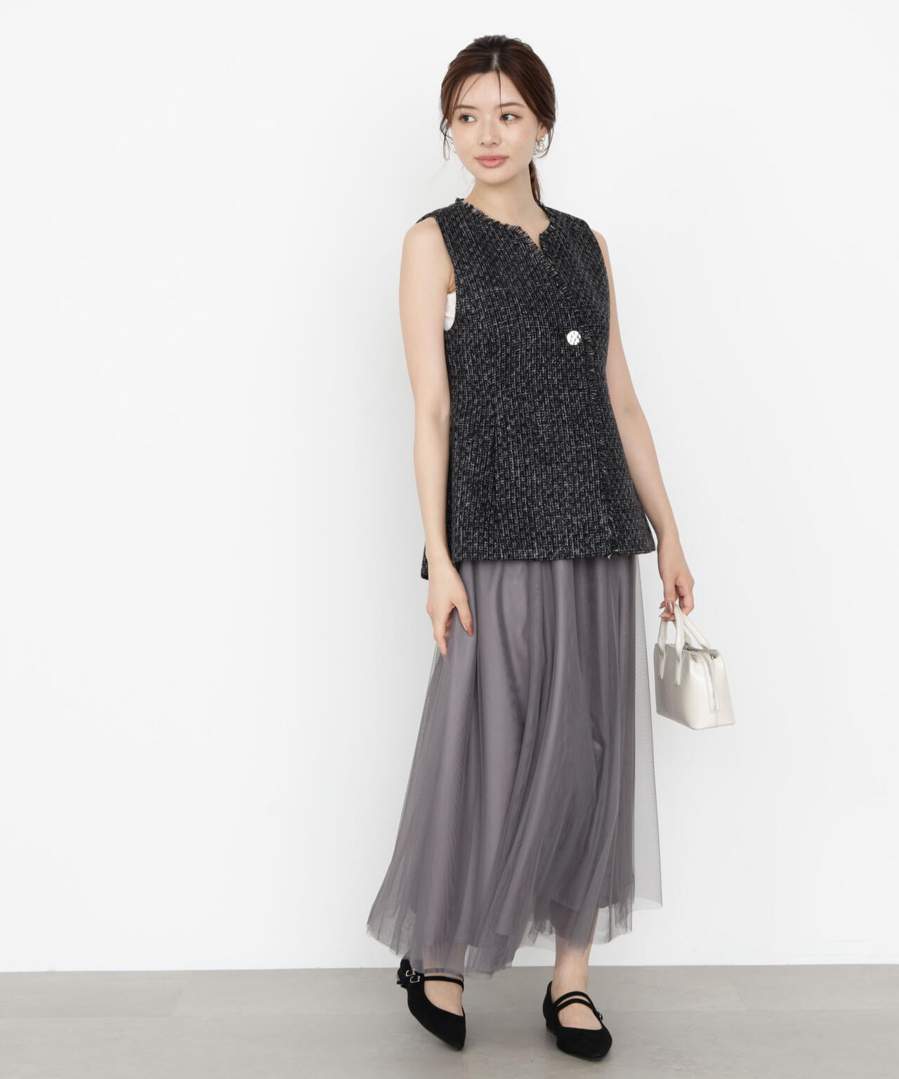 チュールギャザースカート