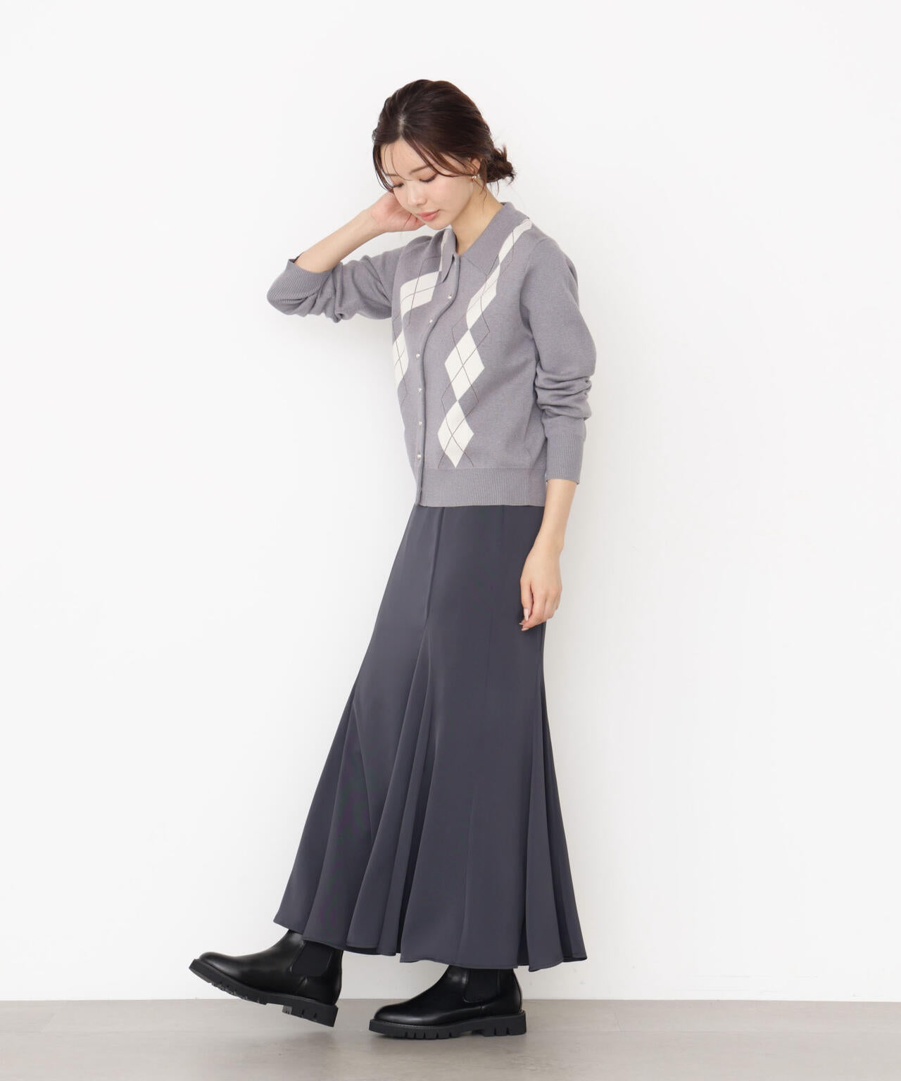 【松川星さん着用】グロッシーレディマーメイドスカート