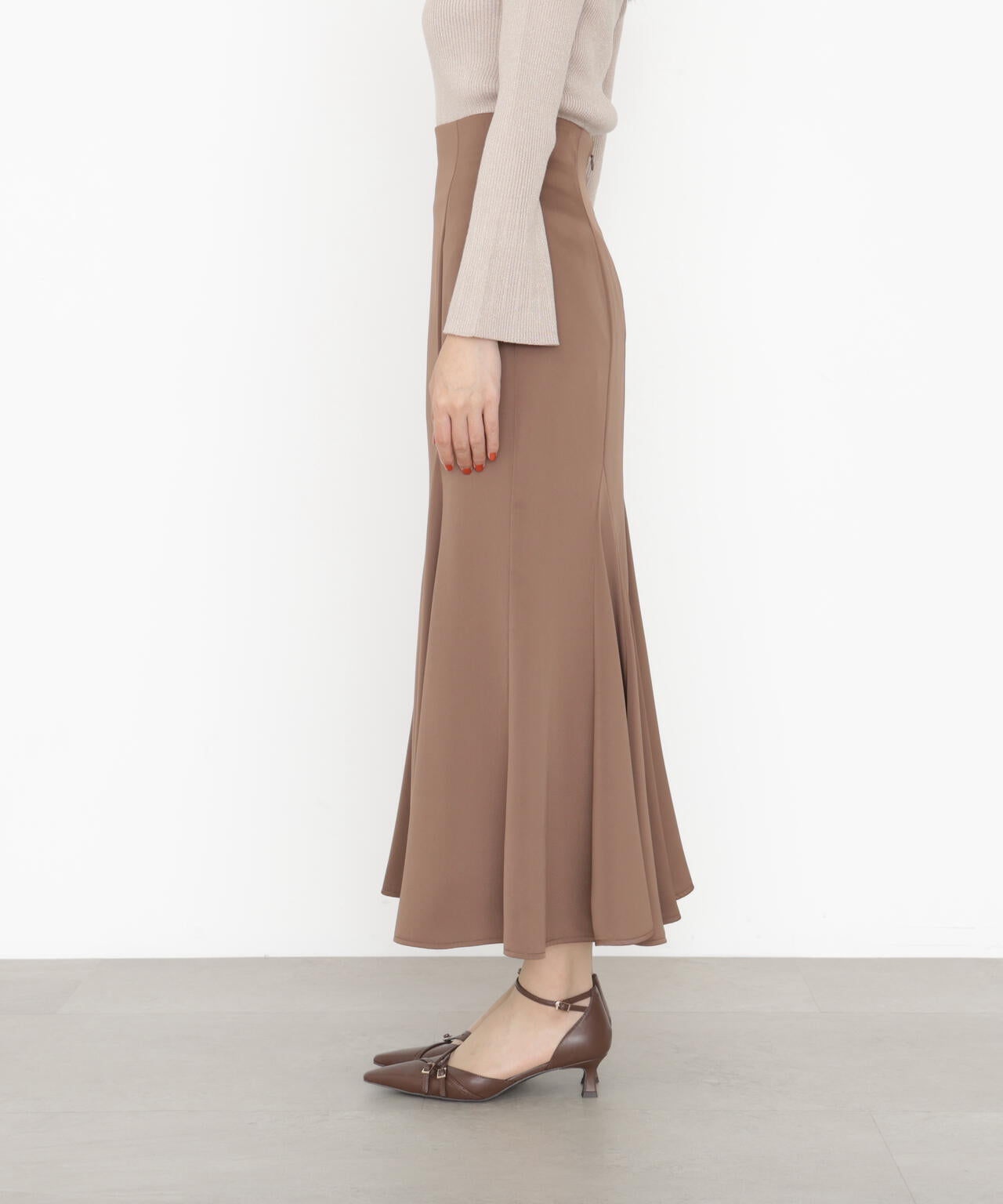 【松川星さん着用】グロッシーレディマーメイドスカート