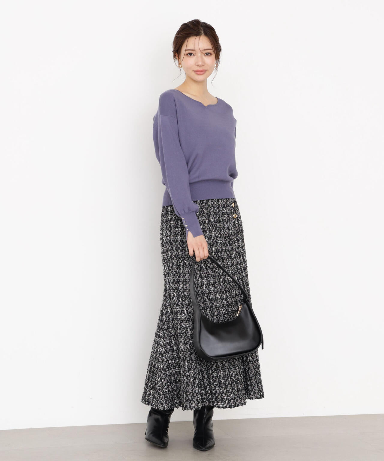 ラメツイードマーメイドスカート