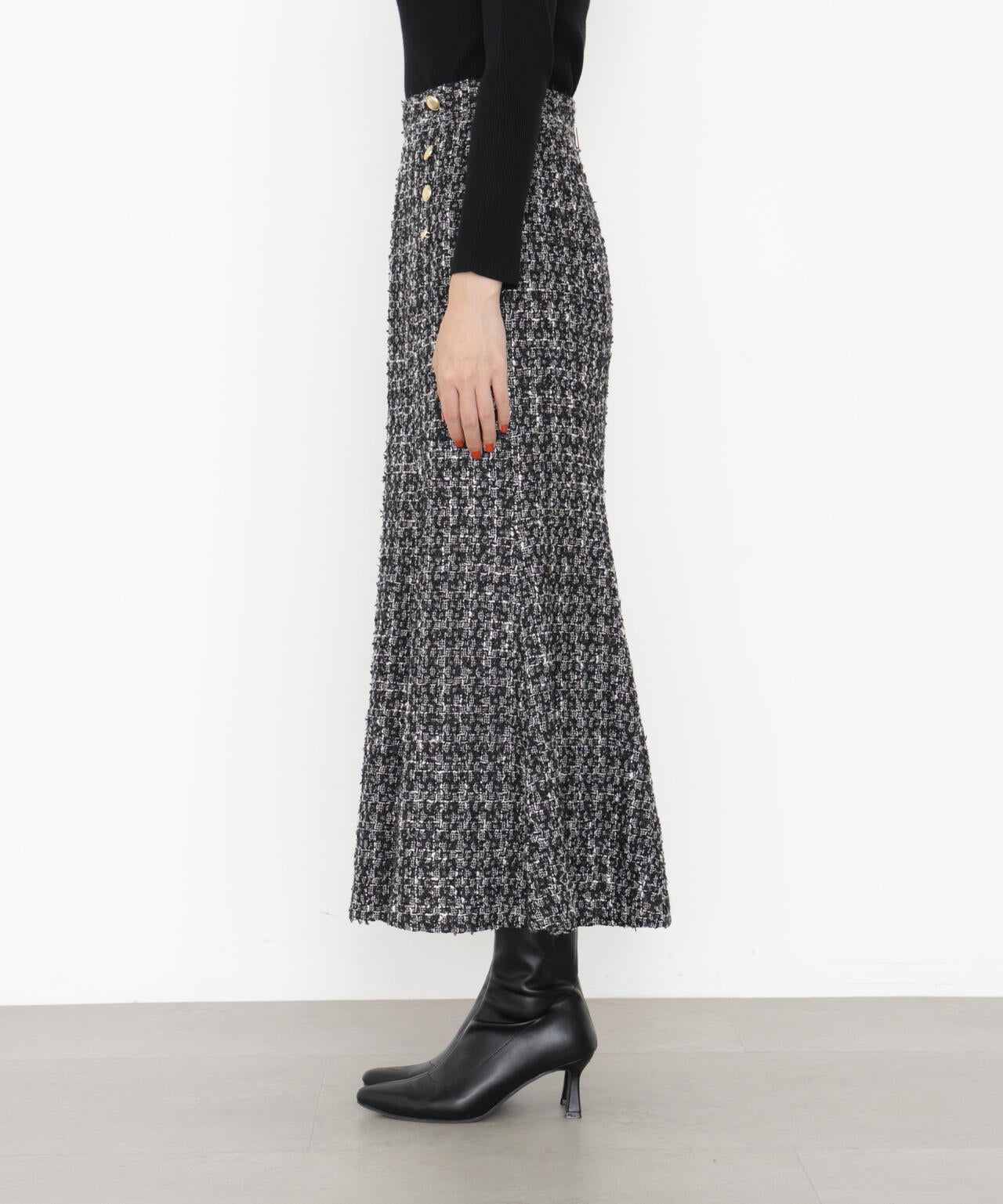 ラメツイードマーメイドスカート