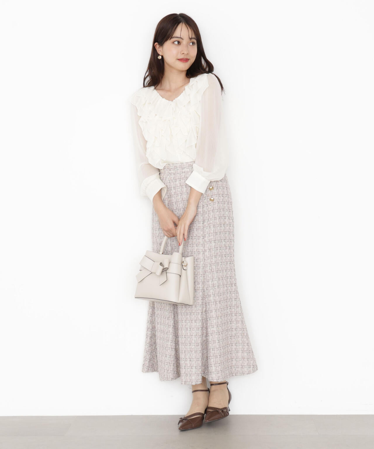 ラメツイードマーメイドスカート