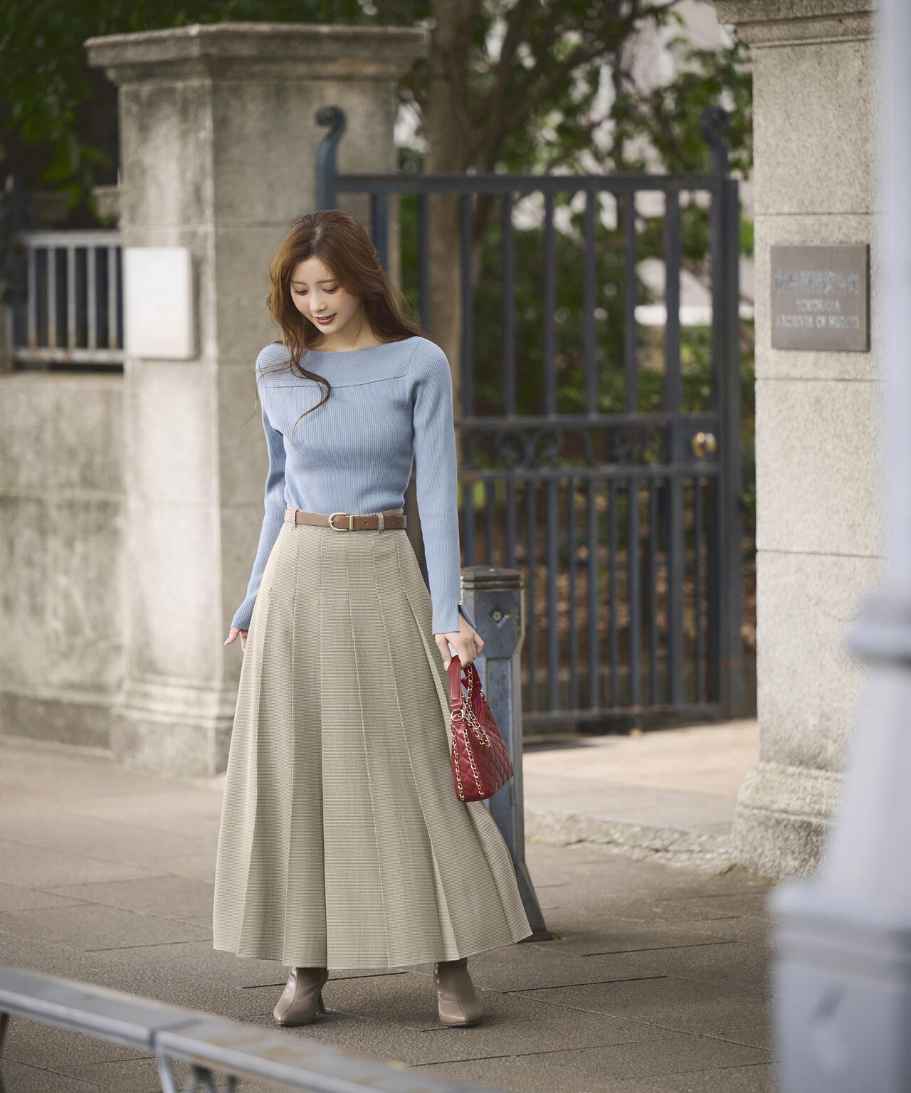 【松川星さん着用】オータムプリーツスカート