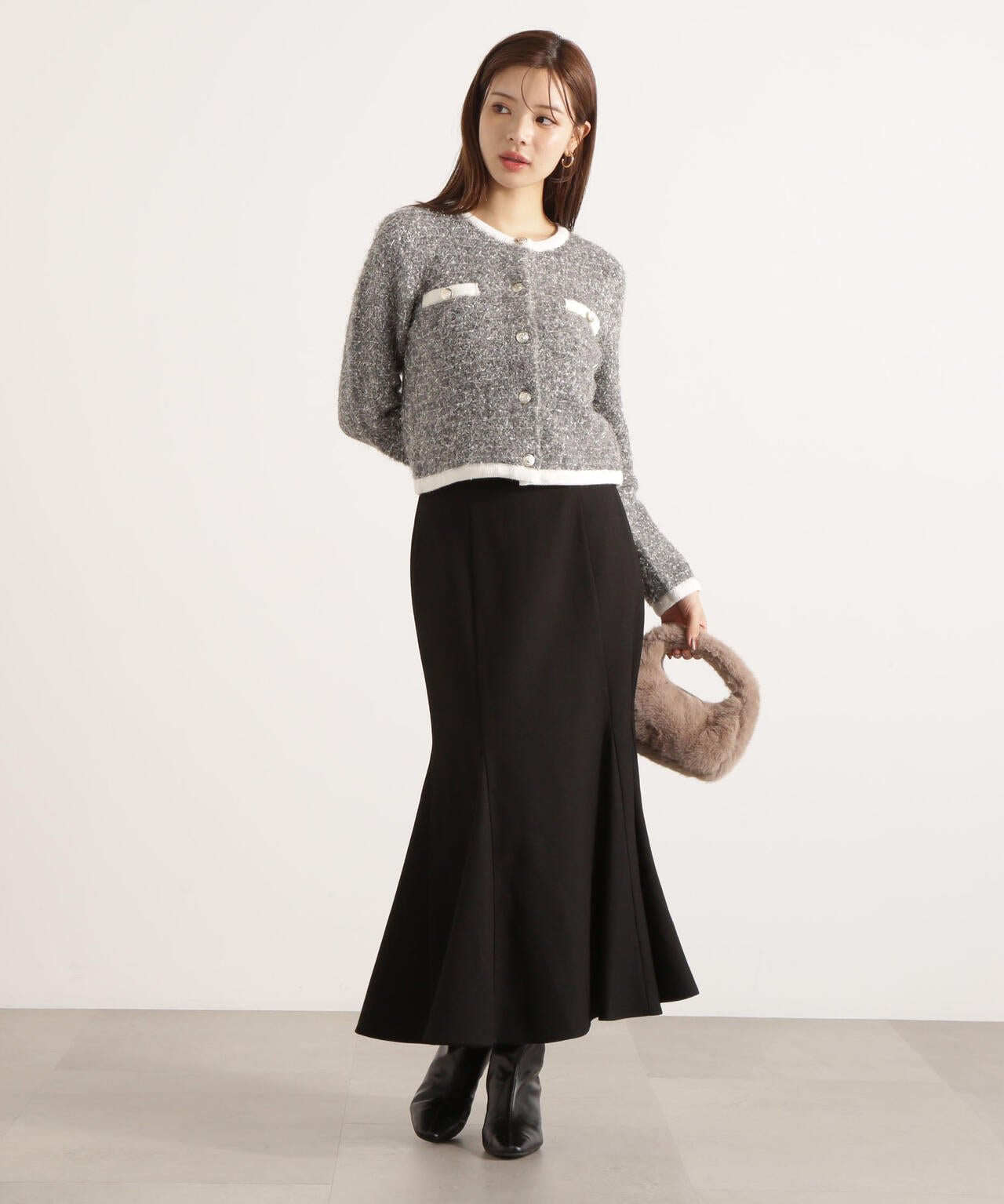 <ウォッシャブル>ハイウエストマーメイドスカート