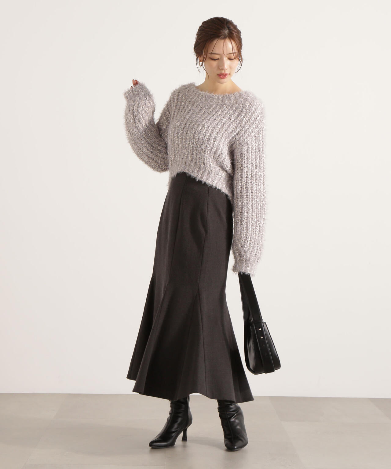 <ウォッシャブル>ハイウエストマーメイドスカート