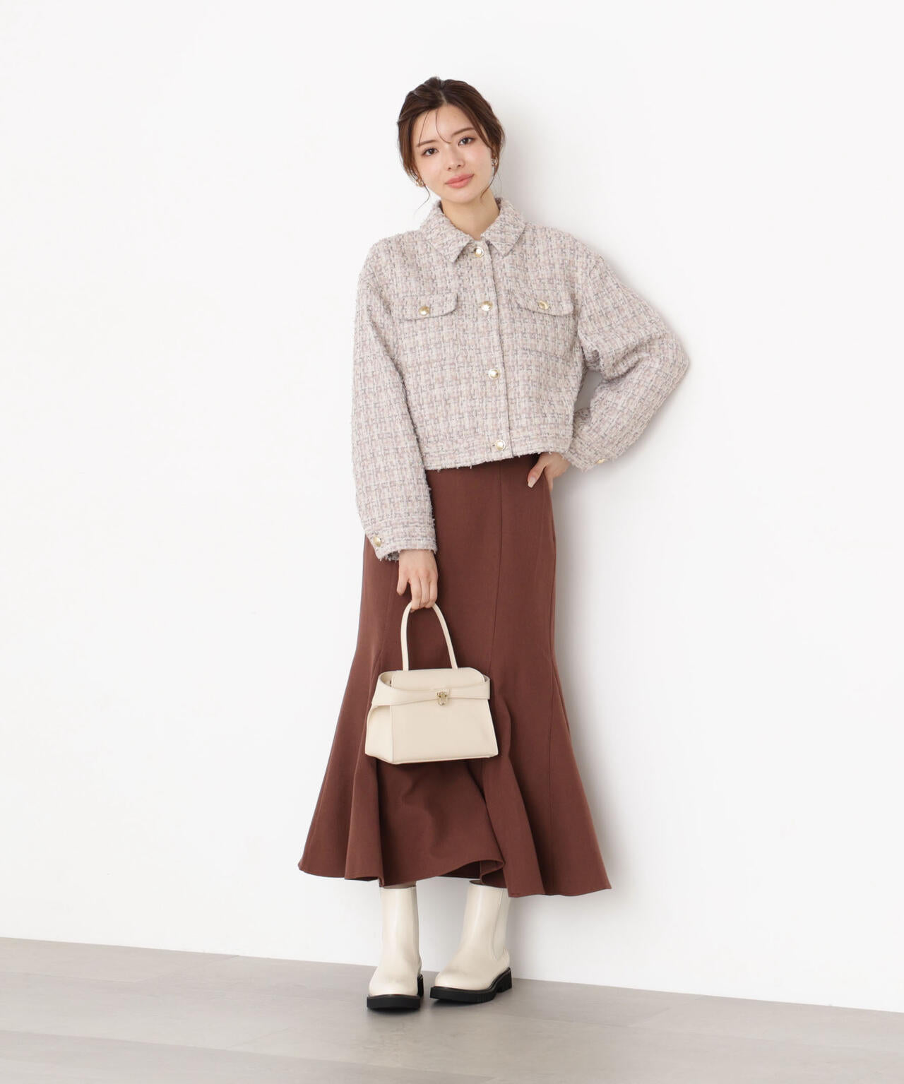 <ウォッシャブル>ハイウエストマーメイドスカート